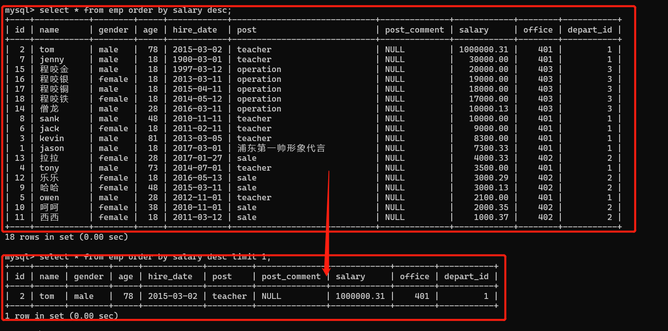 SQL语句常用查询方法插图24
